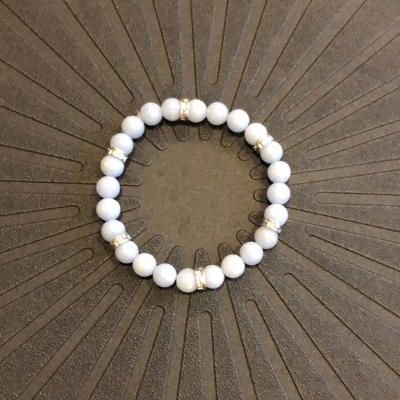 Hand Crafted * Angelite Crystal Bracelet